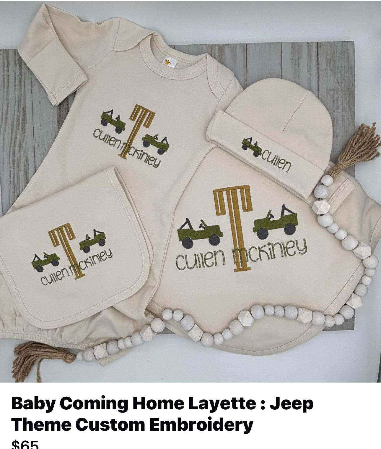 Jeep Theme Baby Layette