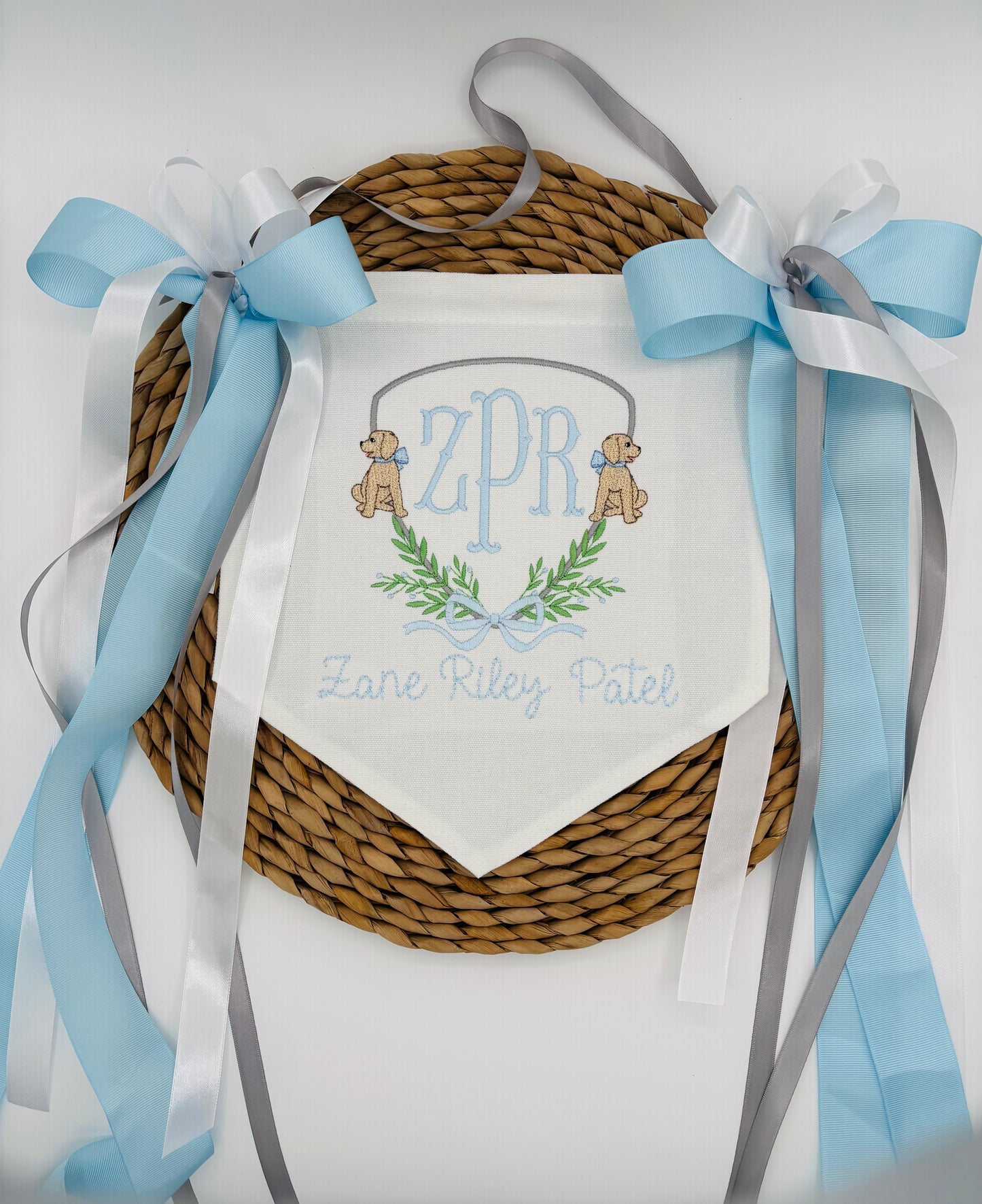 Baby Birth Announcement Banner: Puppy Theme