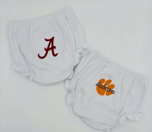 College Football Themed Baby Bloomers