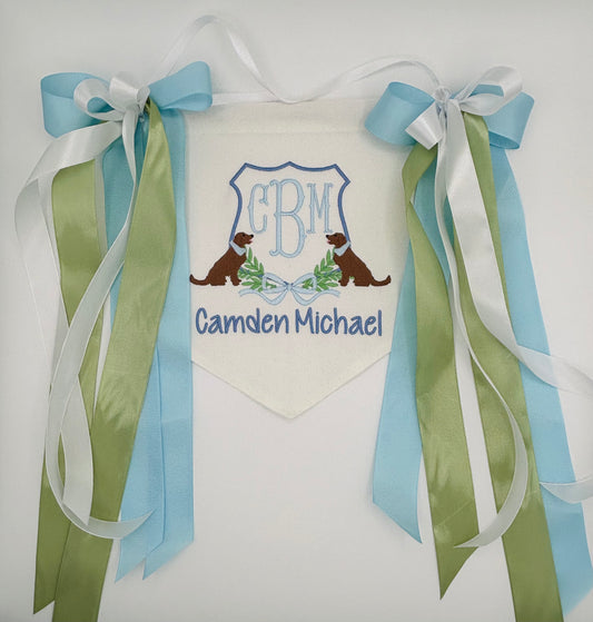 Golden Retriever Birth Announcement banner