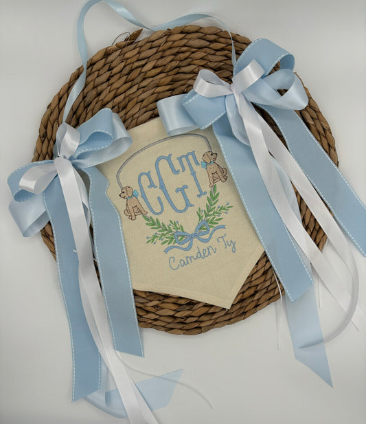 Baby Birth Announcement Banner: Puppy Theme