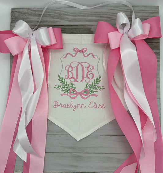 Basic Birth Announcement Banner: Baby Girl