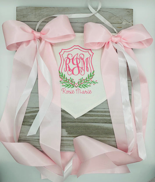 Birth Announcement Banner: Double Crest for boy or girl
