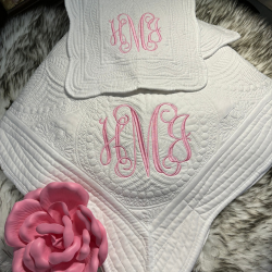 Baby Girl Heirloom Baby Quilt Custom Monogram